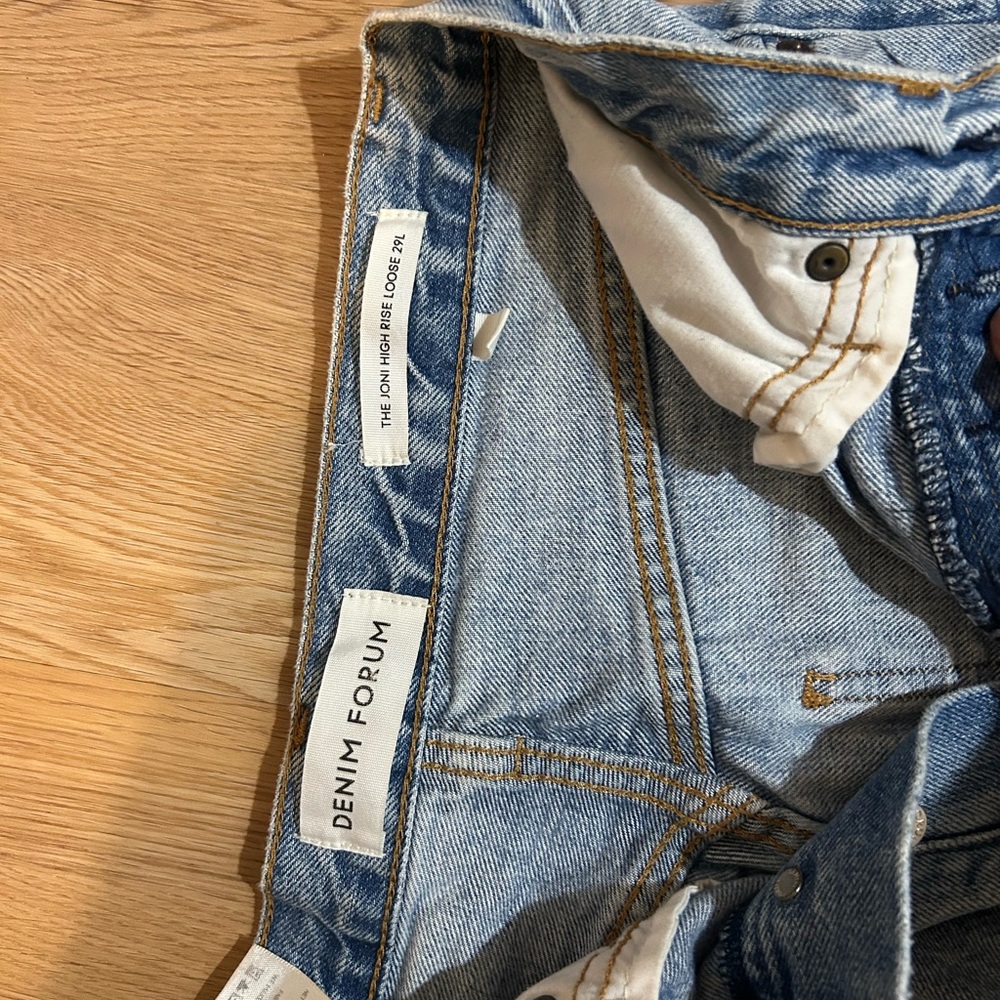 Denim Forum Joni High Rise Straight Leg